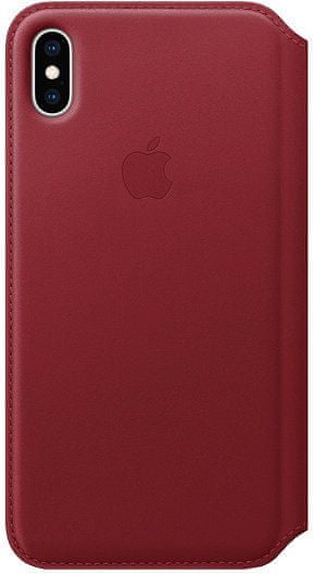 Apple kožené puzdro Folio na iPhone XS Max (PRODUCT)RED, červená MRX32ZM/A