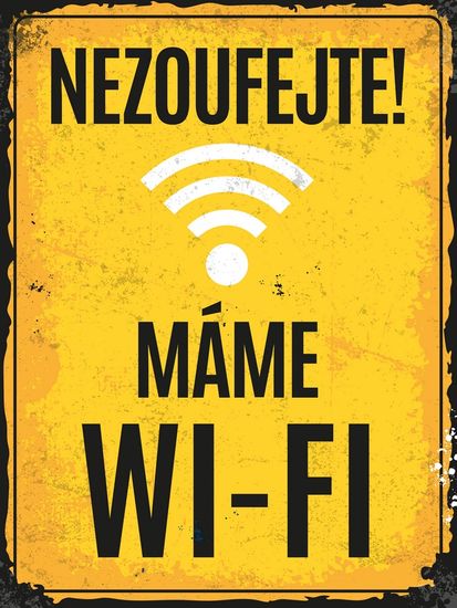 Postershop Plechová tabuľa - Máme Wi-Fi