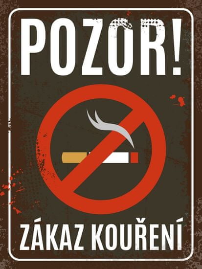 Postershop Plechová tabuľa - Zákaz fajčenia