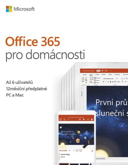 Microsoft Office 365 pre domácnosti CZ (6GQ-00898) - rozbalené