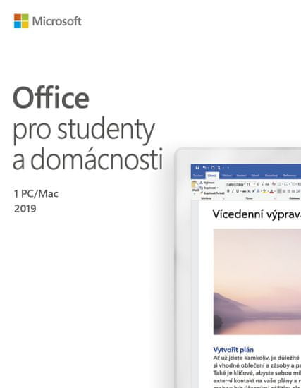 Microsoft Office 2019 pre študentov a domácnosti (79G-05078)