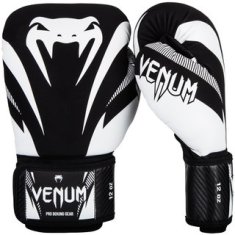 VENUM Boxerské rukavice "Impact", čierna/biela 16oz