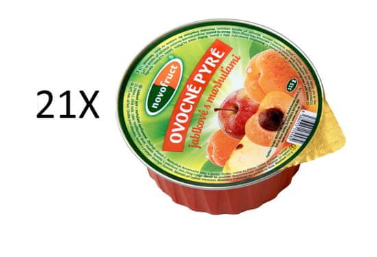 NOVOFRUCT 21x Ovocné pyré jablk.+ meruň. - 115g