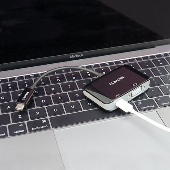 Romoss USB-C 3.1 Multiport Adapter USB-C na VGA, Multiport adaptér s napájaním 6951758344349