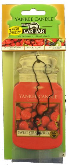 Yankee Candle Papierová visačka 3 ks - Sweet Strawberry, Black Cherry, Kiwi Berries