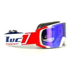 S-line SRUB MX LUC1-TEAM motokrosové okuliare biele/červené/modré