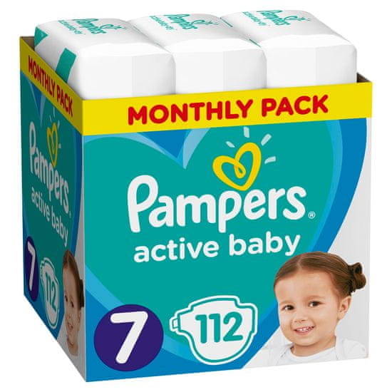 Pampers Pampers Active Baby 7 (15+ kg) 112 ks - Mesačné Balenie