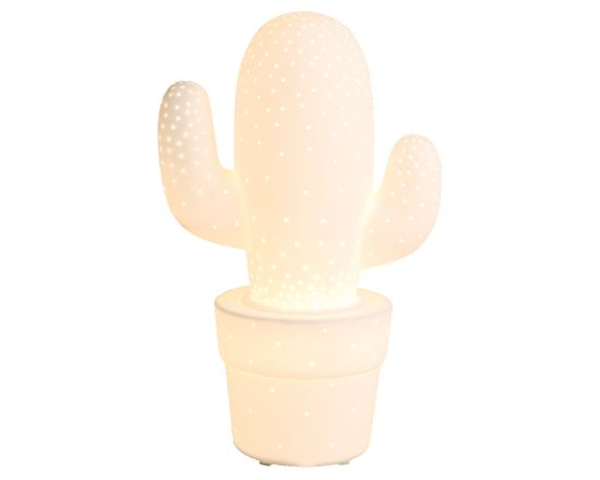 Kaemingk Stolná lampa "Kaktus" porcelánová,12x19x29,5cm