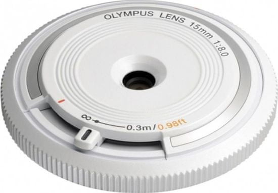 Olympus 15 mm M.ZUIKO Digital f/8,0, biela - rozbalené