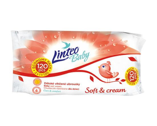 LINTEO Baby Obrúsky Soft and Cream 1 x 120 ks