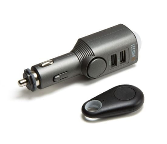 Technaxx AUTOalarm s detekciou pohybu + diaľkové ovládanie a nabíjačka do auta 2x USB 4743