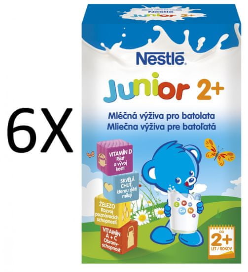 Nestlé mlieko Junior Doremi 2+ 6x700g (+1 ZADARMO)