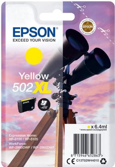 Epson 502XL, žltá (C13T02W44010)