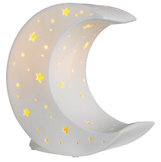 Kaemingk Stolní lampa "Měsíc" - porcelánová, 19x10x20 cm
