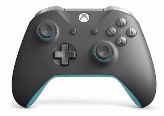Microsoft Xbox One Gamepad, šedá/modrá (WL3-00106)