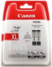Canon PGI-570XL PGBK, čierna, 2ks (0318C007)