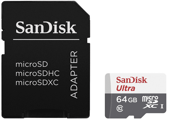 SanDisk Micro SDXC Ultra Android 64 GB 80 MB/s Class 10 (SDSQUNS-064G-GN3MA)