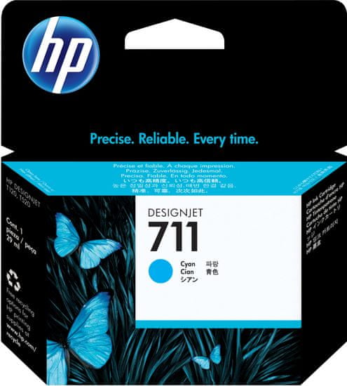 HP 711 azúrová - originálna náplň (CZ130A)