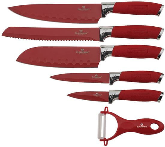 Blaumann Sada nožov s nepriľnavým povrchom 6 ks Red Chef Line