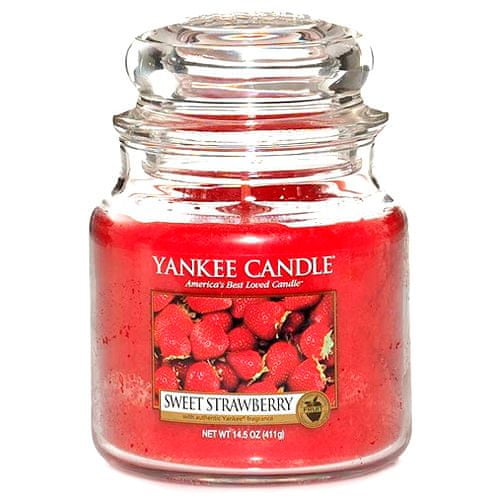 Yankee Candle Classic stredný - Sladké jahody, 410 g