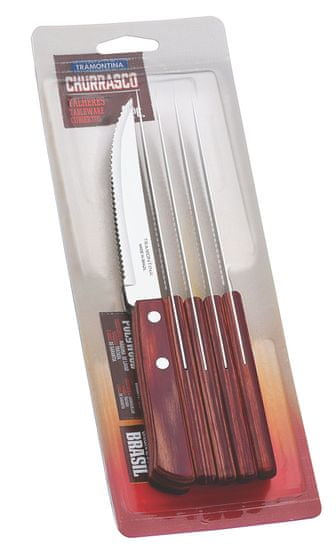 Tramontina CHURRASCO nôž steakový 6 ks 11,5 cm červené drevo