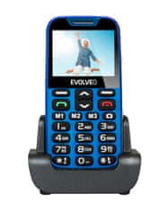 Evolveo EasyPhone XD, modrý, nabíjací stojan