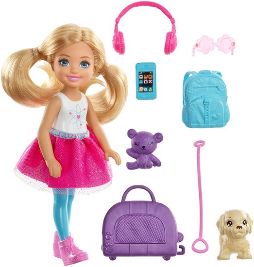 Mattel Barbie Dreamhouse adventures Chelsea cestovateľka FWV20