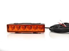 WAS Výstražné svetlo oranžové, W117 LED, 7 funkcií