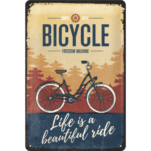 Postershop Plechová tabuľa: Bicycle (Freedom Machine)