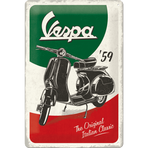 Postershop Plechová tabuľa: Vespa The Italian Classic
