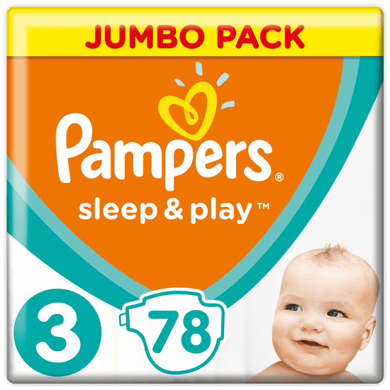Pampers plienky Sleep & Play 3 Jumbo Midi (6-10 kg) 78 ks