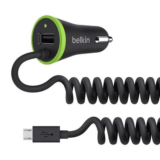 Belkin Autonabíječka, 2.4A + 1A, vč. microUSB kabelu F8M890bt04-BLK - rozbalené