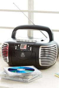 Prenosný prehrávač GPO Retro PCD 299 retro dizajn cd kazety am fm rádio