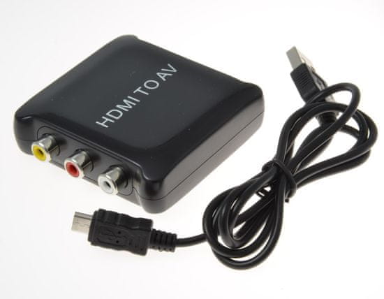 PremiumCord Prevodník HDMI na kompozitný signál a stereo zvuk khcon-16