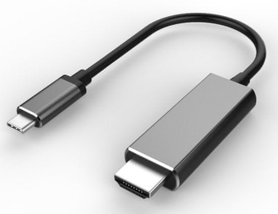 PremiumCord USB 3.1 typ C na HDMI kábel 1,8 m rozlíšenie obrazu 4K*2K @ 60 Hz Aluminium ku31hdmi08