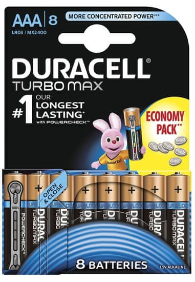 Duracell Turbo Max, AAA, 8ks