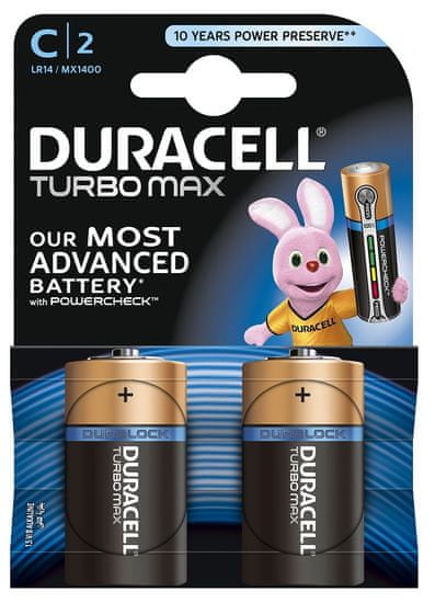 Duracell Turbo Max 2 db C elem (baby)
