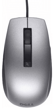 DELL šesťtlačidlová laserová myš, káblová, čiernostrieborná (570-11349)