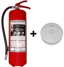 Hastex Sada práškový hasiaci prístroj 6kg P6Th + dymový hlásič požiaru
