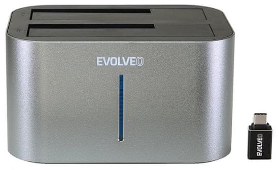 Evolveo Dion 2, 10 Gb/s, dokovací stanice, USB 3.1 A + redukce USB A/USB C