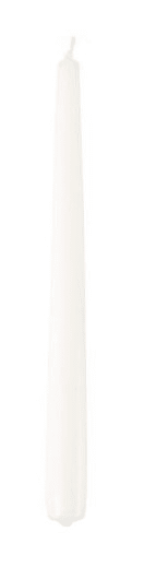 M.A.T Group Kónická sviečka 26 cm biela - 8 ks