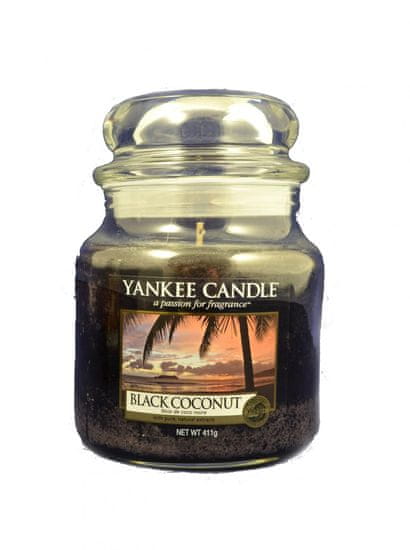 Yankee Candle Classic stredná 411 g Čierny kokos