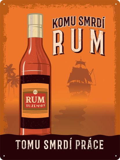 Postershop Plechová tabuľa: Rum