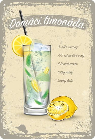 Postershop Plechová tabuľa: Domáca limonáda