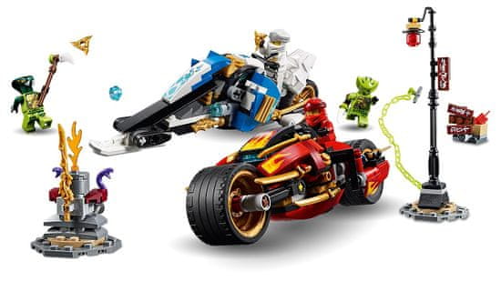 LEGO Ninjago 70667 Kaiova motorka s čepeľami a Zaneov snežný voz