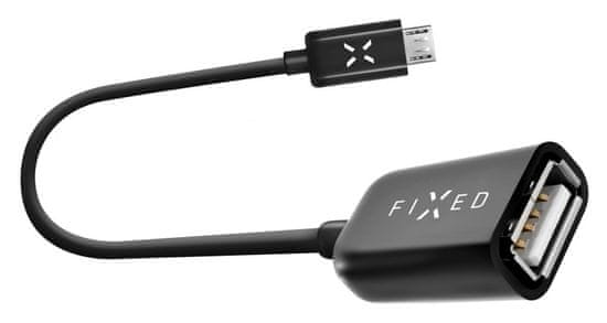 FIXED MicroUSB OTG adaptér pre mobilné telefóny a tablety, USB 2.0, čierny FIXA-MTOA-BK