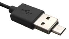 FIXED Miniatúrny microUSB OTG adaptér pre mobilné telefóny a tablety s puzdrom, USB 2.0, čierny Fixa-MTOAM-BK