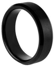 Troli Čierny oceľový prsteň (Obvod 54 mm)