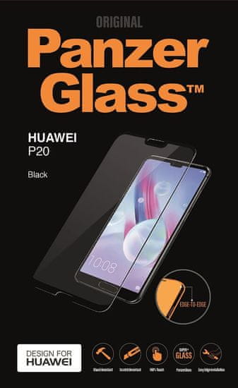 PanzerGlass Edge-to-Edge pre Huawei P20 čierne (5297)