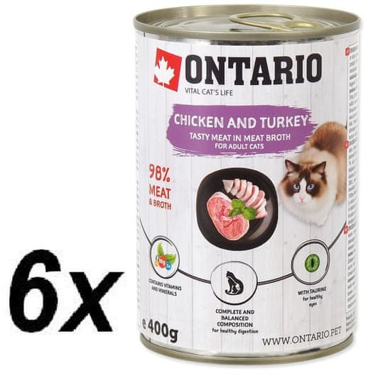 Ontario konzerva kura, morka a losos.olej 6 x 400g
